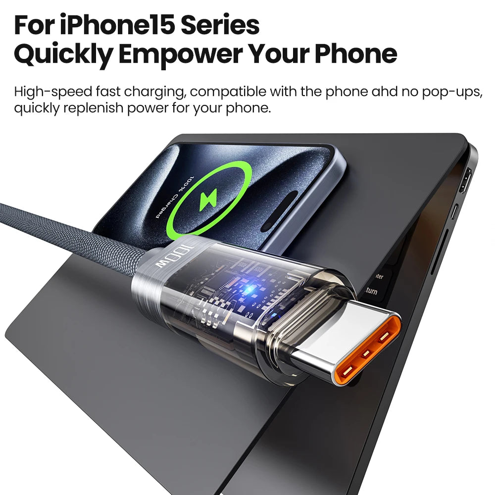 100W USB-C to USB-C Cable | Fast Charging & Data Transfer