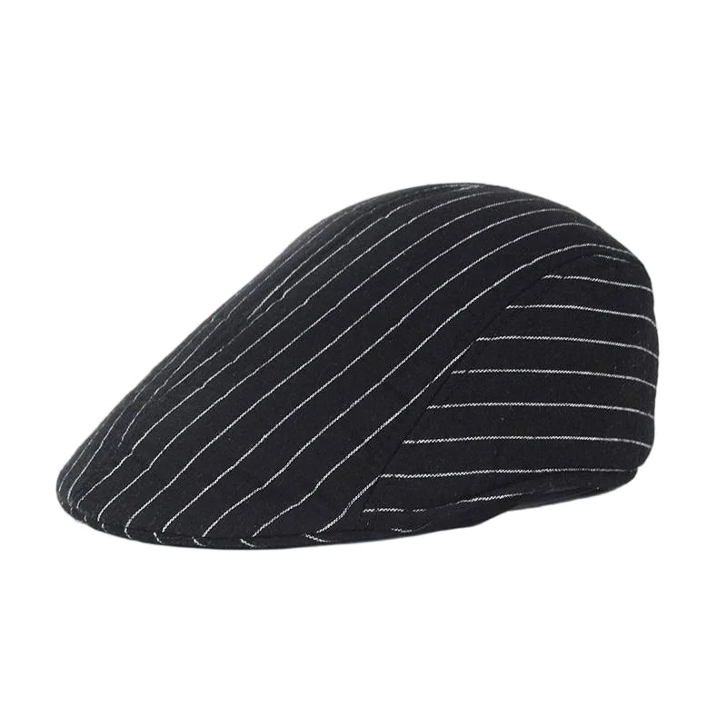 Men's Winter Beret Cap | Warm Plaid Military Hat for Casual Wear