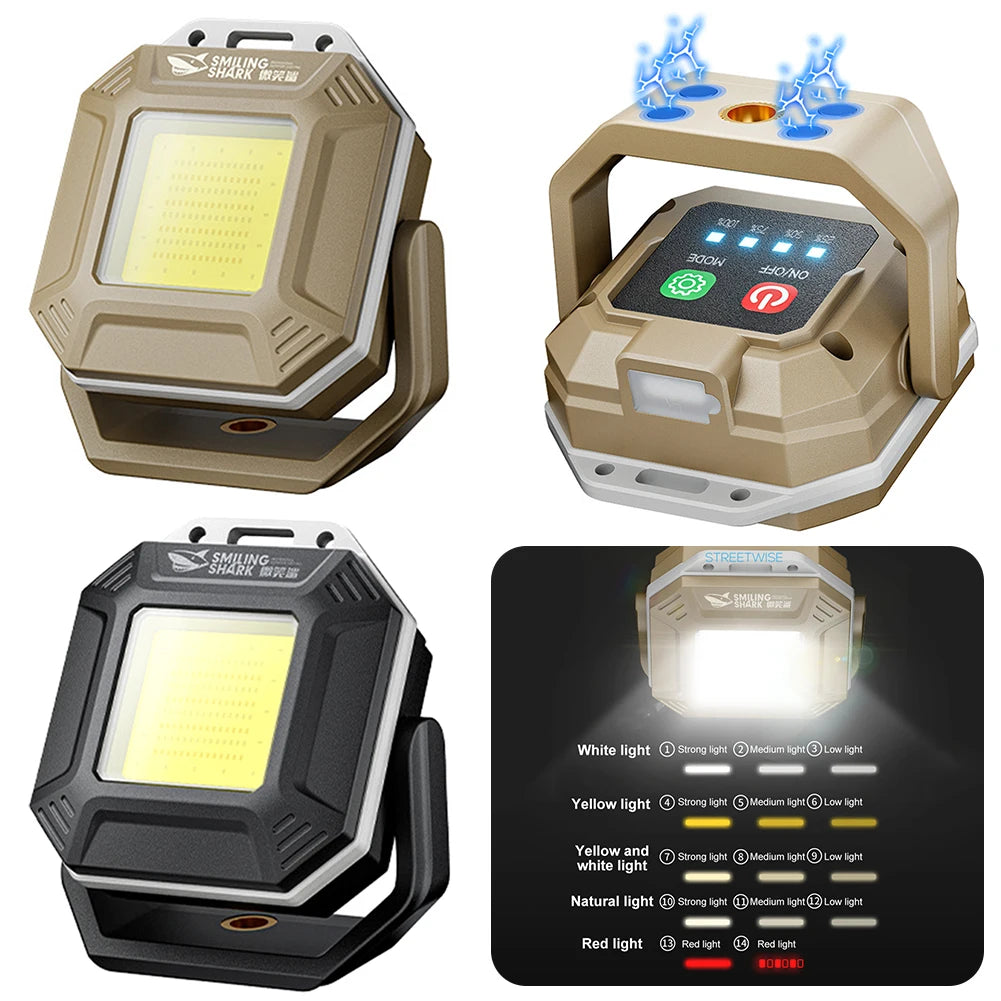 Waterproof COB LED Inspection Lamp with Magnetic Base | Rechargeable