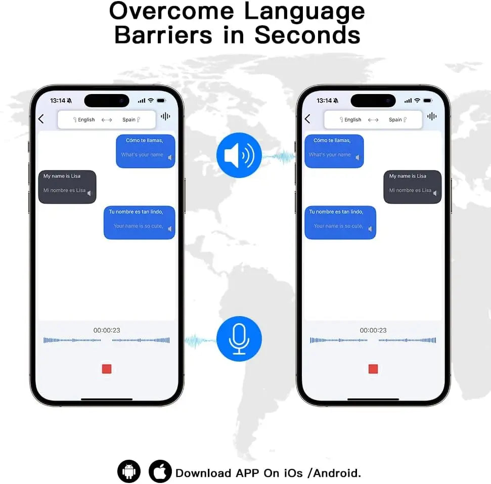 AI Translating Earphones | 144 Language Real-Time Translation Buds