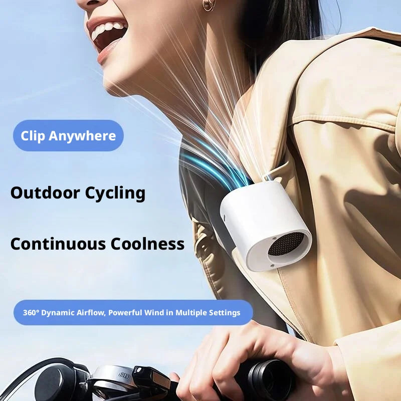 360° Rotatable Clip-On Car Fan | Lightweight USB Rechargeable