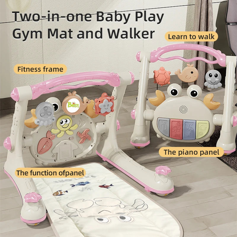 Multi-Function Baby Walker & Activity Rack | 4-in-1 Developmental Toy