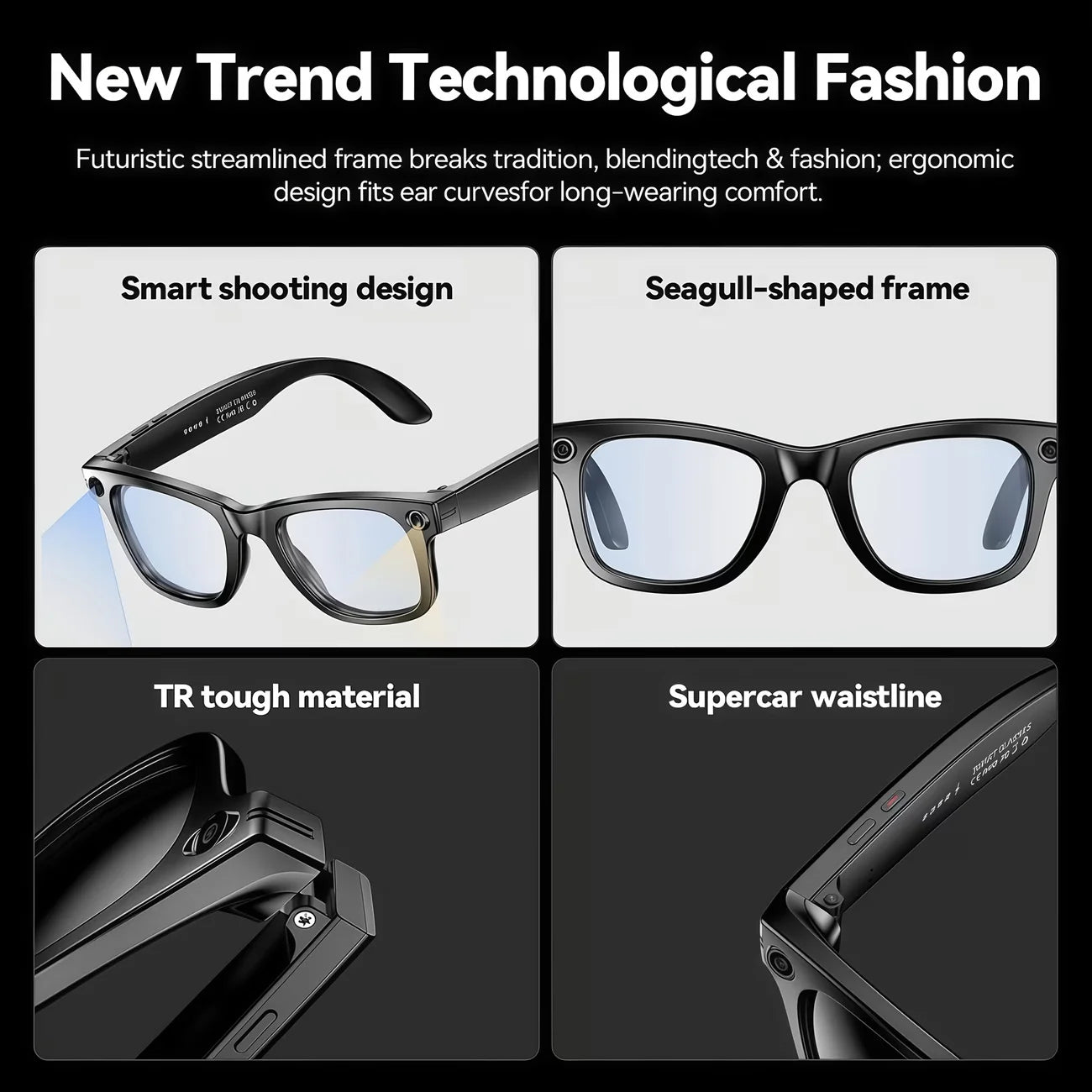 AI Smart Video Glasses with Camera | Capture Life in 4K