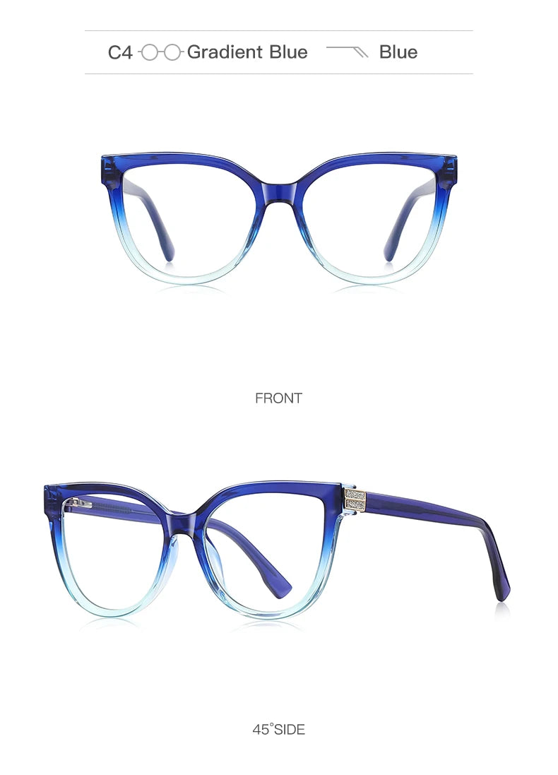 Large Frame Cat's Eye Butterfly Reading Glasses for Women | Stylish Design
