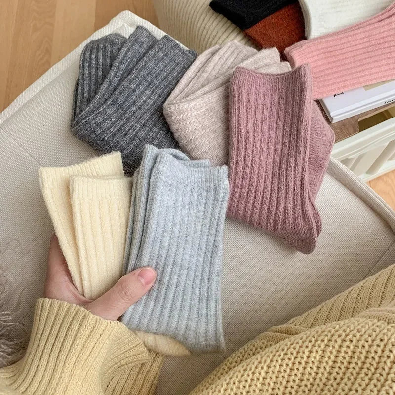 Cozy Thermal Crew Socks for Women | Luxurious Cashmere & Wool
