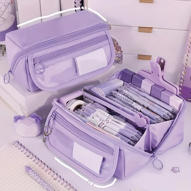Large Capacity Student Pencil Case | Multi-Functional Storage Bag