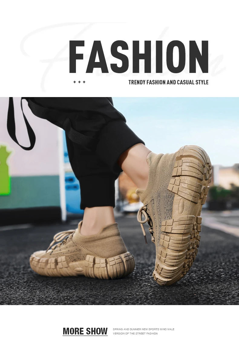 Men's Casual Breathable Mesh Shoes | Non-slip Thick Sole Comfort