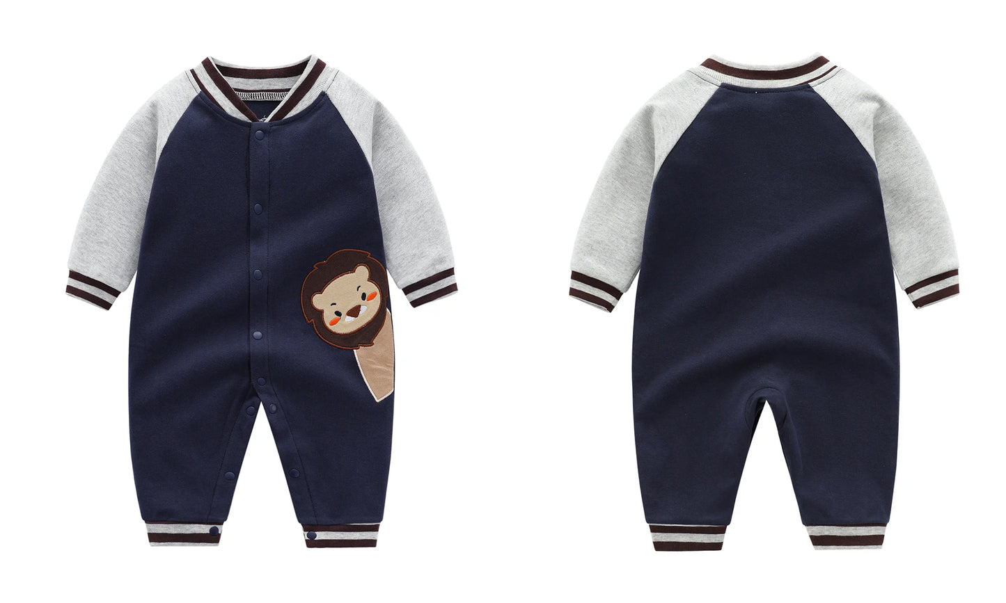 Cozy Pure Cotton Baby Long-Sleeved Rompers | Autumn Essentials