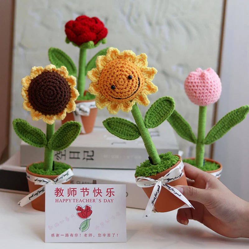 Handmade Crochet Flower Pot | Perfect Gift for Any Occasion