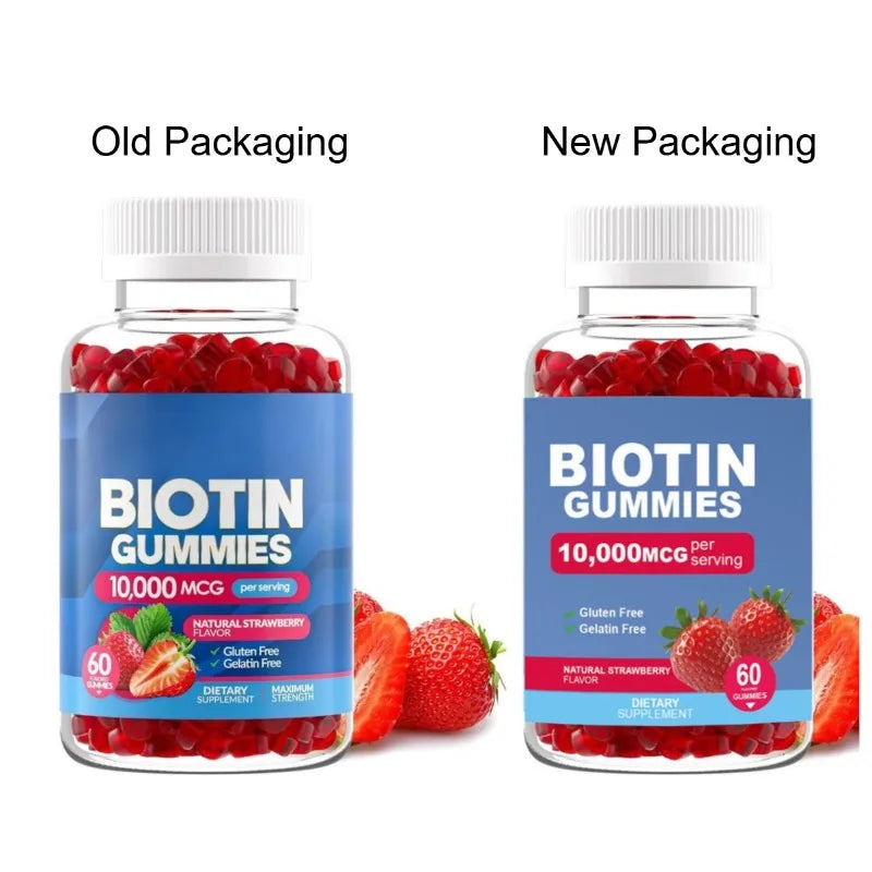 Biotin Gummies for Hair Growth | Delicious Strawberry Flavor