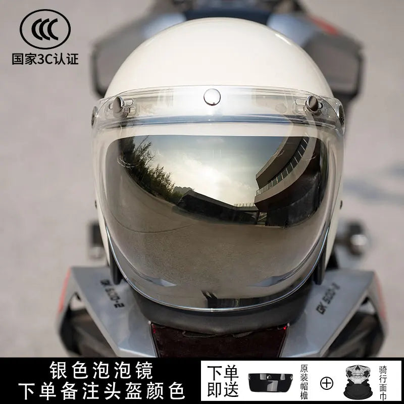 Retro Japanese Style Mouth Helmet | Personalized 3/4 Jet Casco