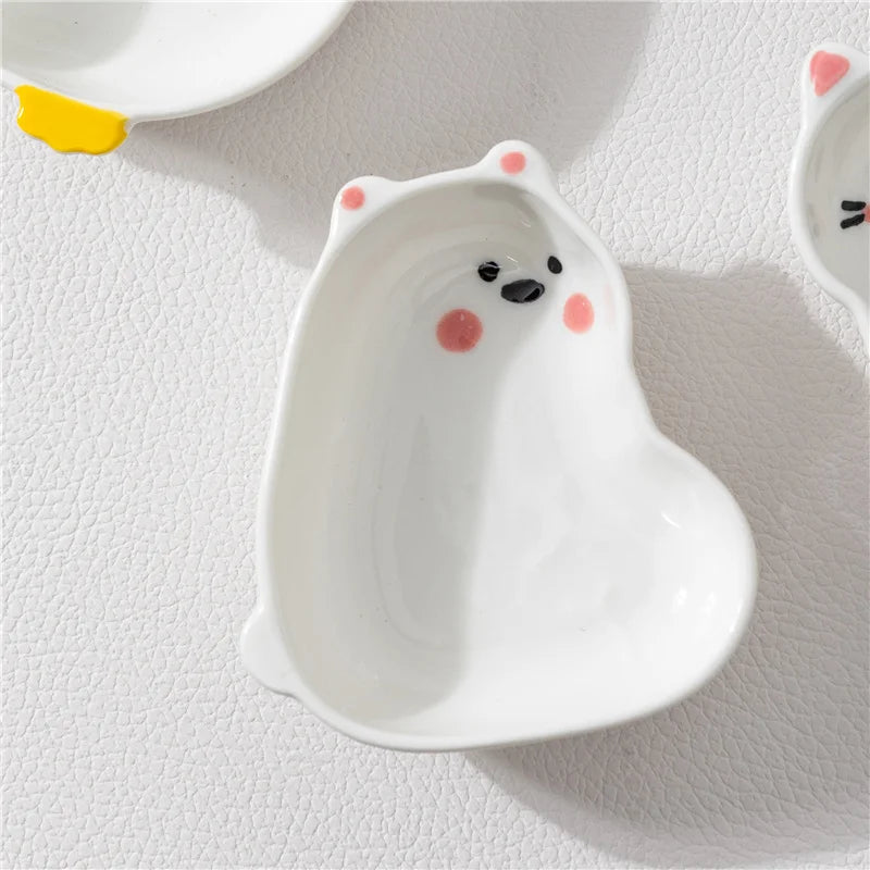 Elegant Japanese Style Ceramic Tiny Plates for Dining & Events