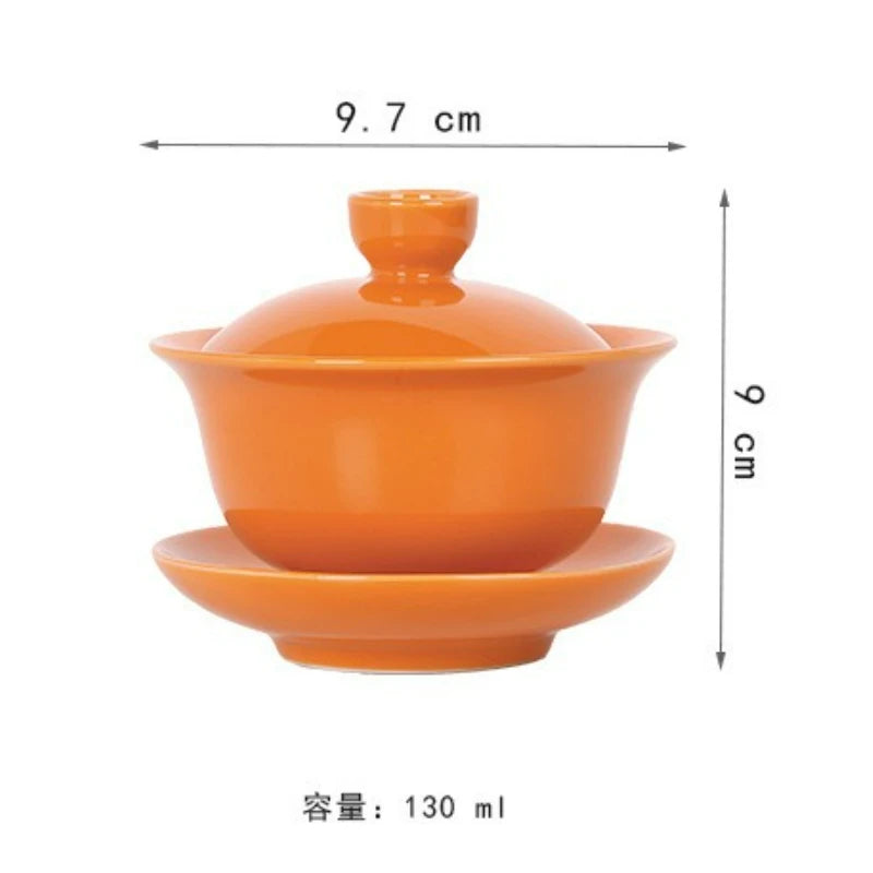 Handmade Ceramic Porcelain Gaiwan Teaware Set | Perfect for Kung Fu Tea