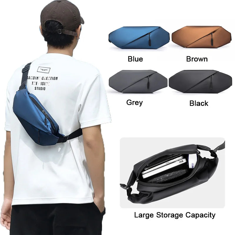 Men's Simple Large Capacity Shoulder Bag | Versatile Crossbody Design