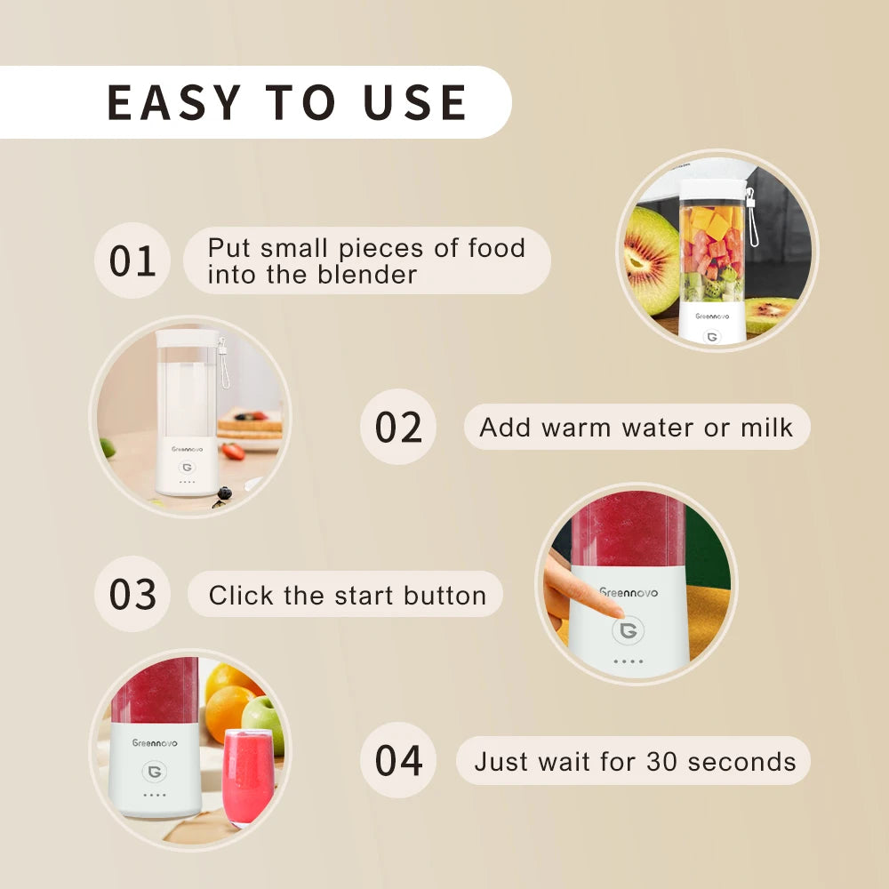 Portable Electric Blender | Multifunctional Mini Juicer for Smoothies