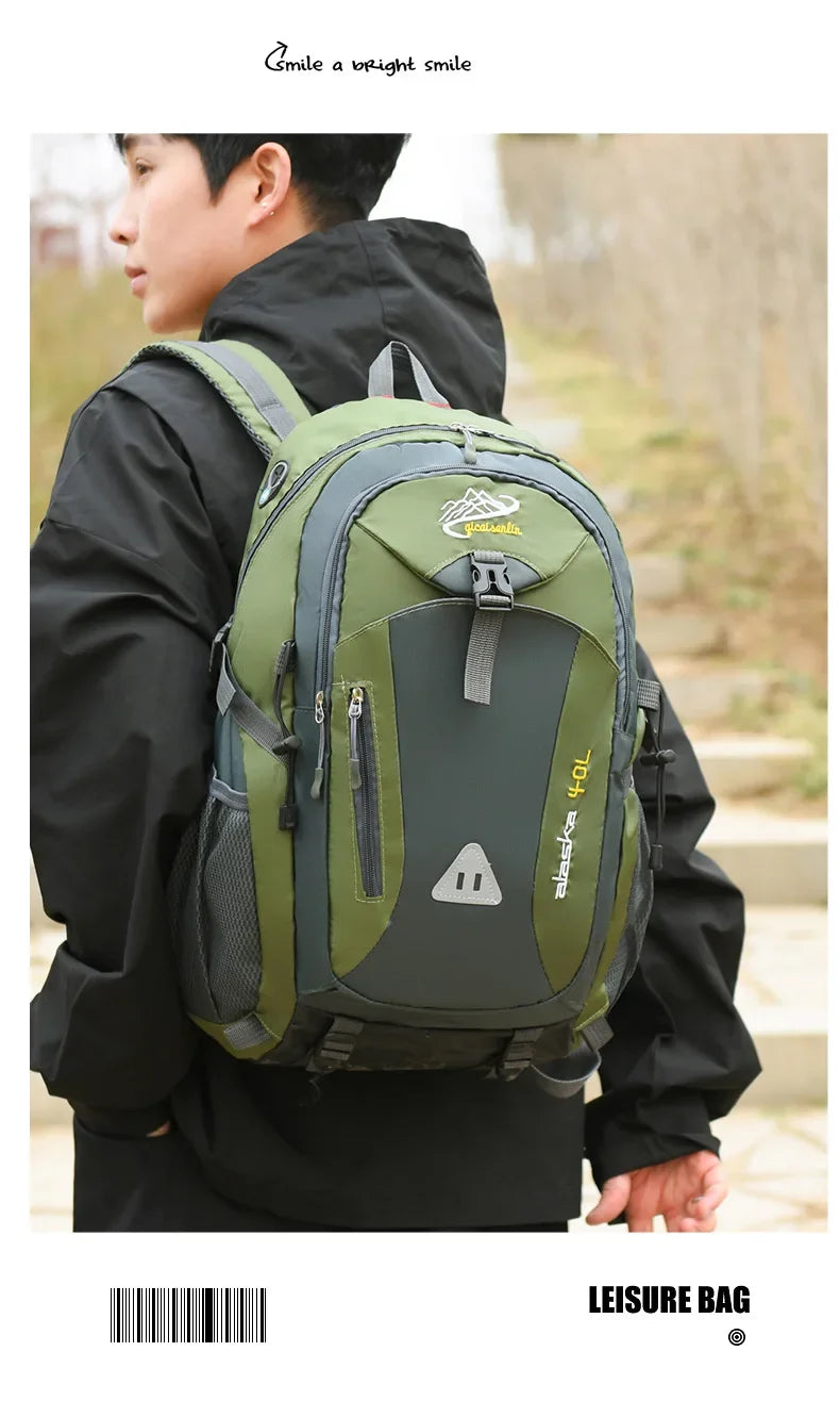 Men's Waterproof Nylon Backpack | Versatile Outdoor Travel Bag