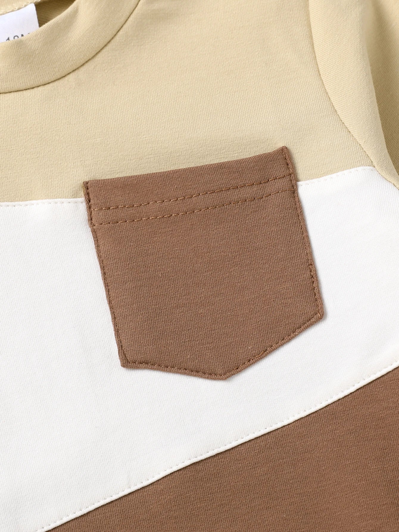 Baby Boy Clothes Set | Trendy Color Block Sweatshirt & Harem Pants