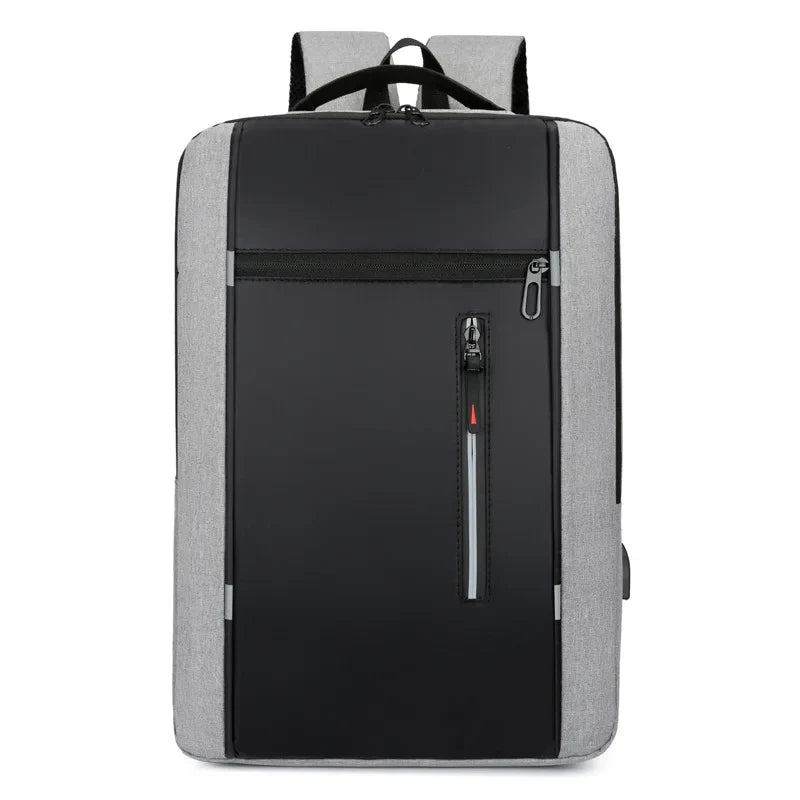 Men's Waterproof Oxford Laptop Backpack with USB Charging Port