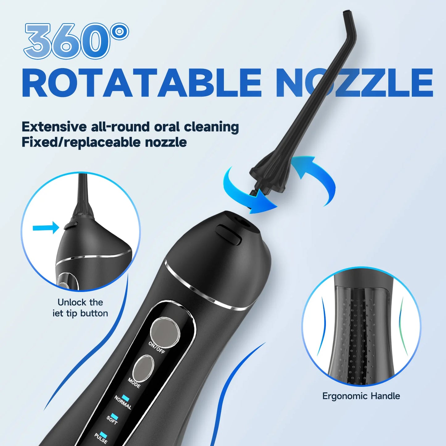 Portable Water Flosser | 4 Modes USB Rechargeable Dental Care