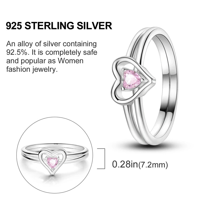 High-Quality 925 Sterling Silver Infinite Love Ring for Women