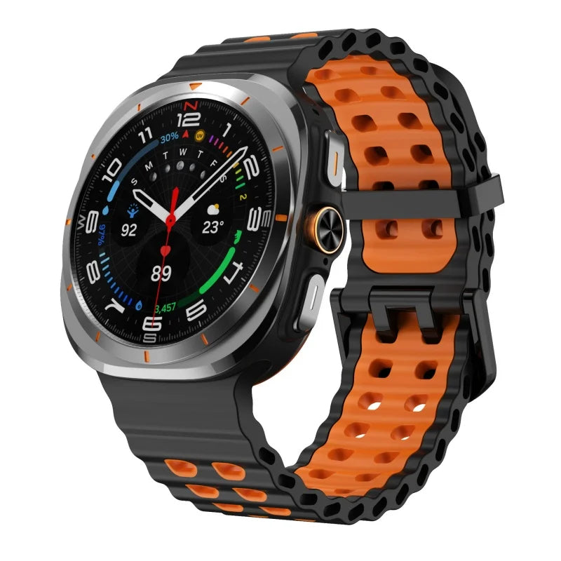 Silicone Sports Strap for Galaxy Watch | Breathable Marine Band