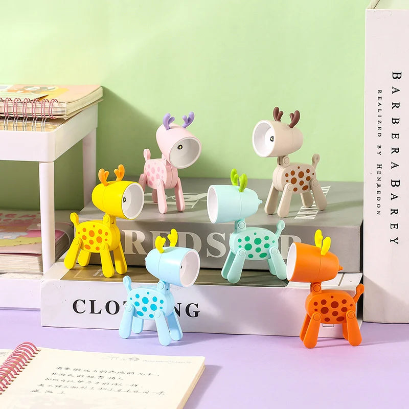 Adorable Mini Lámpara de Noche de Cachorro Manchado | Bonito Regalo de Lámpara de Escritorio