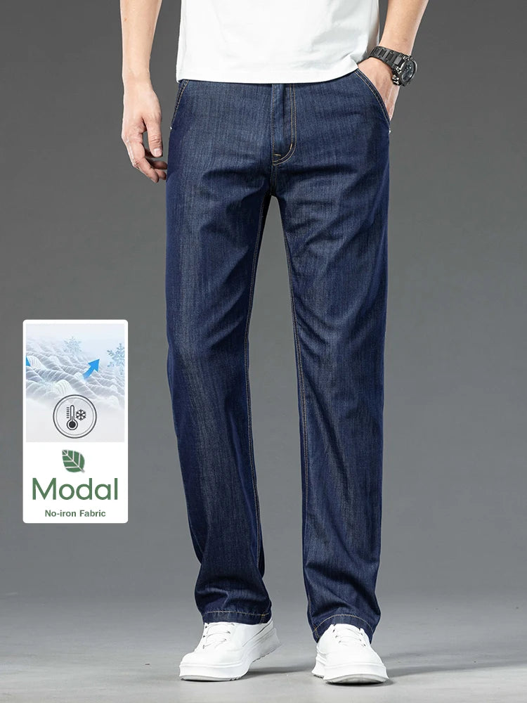 Men's Loose Straight Jeans | Versatile Casual Denim Trousers