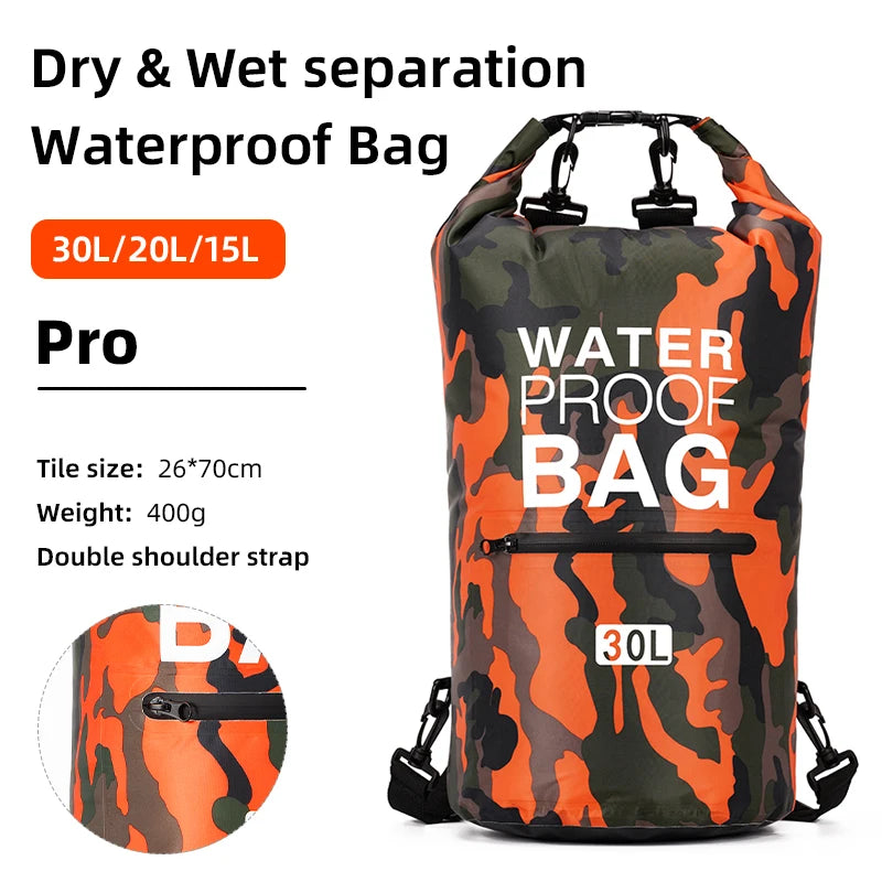 Waterproof Dry Bags & Wet Separation Backpack for Outdoor Activities