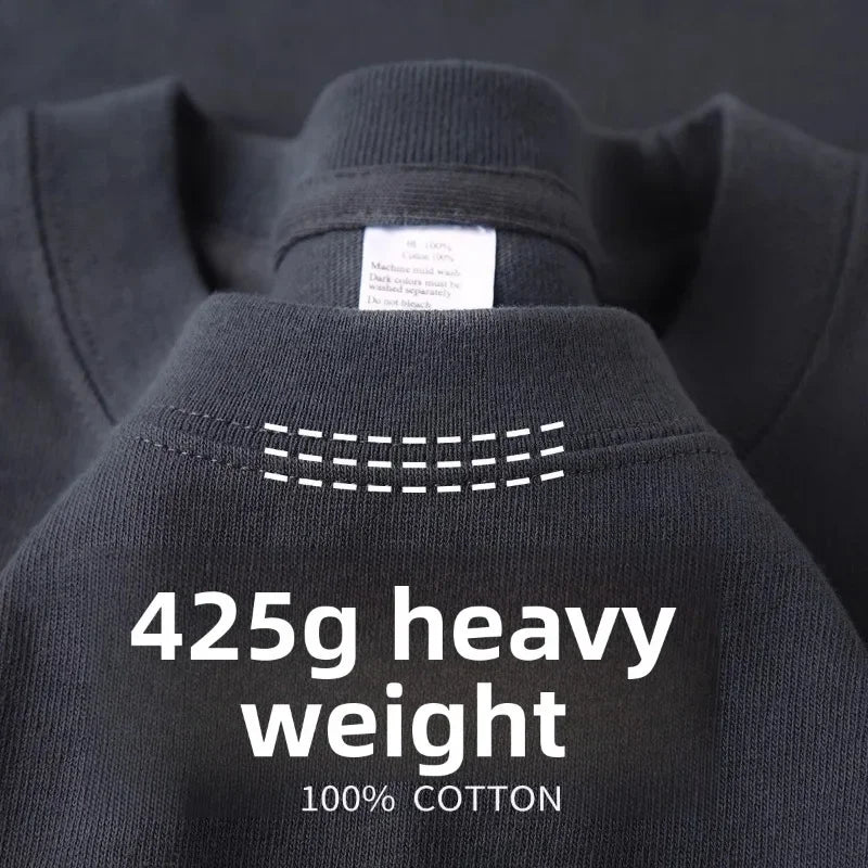 Men's Heavyweight Cotton Half Sleeve T-Shirt | Breathable Summer Style
