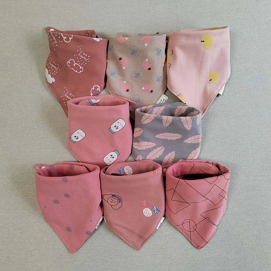 8-Pack Baby Bibs | Soft Cotton Triangle Burp Cloths for Infants