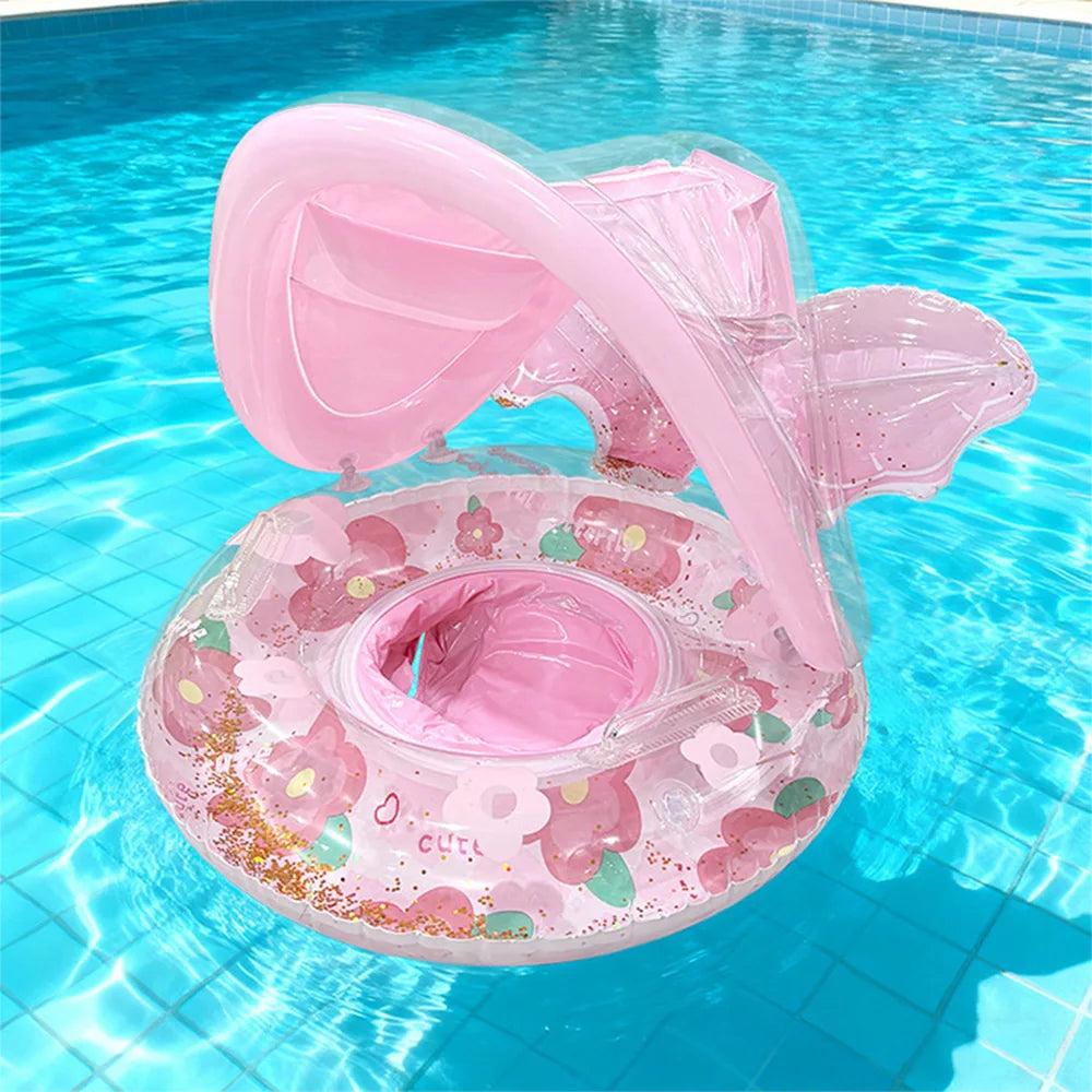 Inflatable Sunshade Swim Tube | Fun Pool Float for Summer