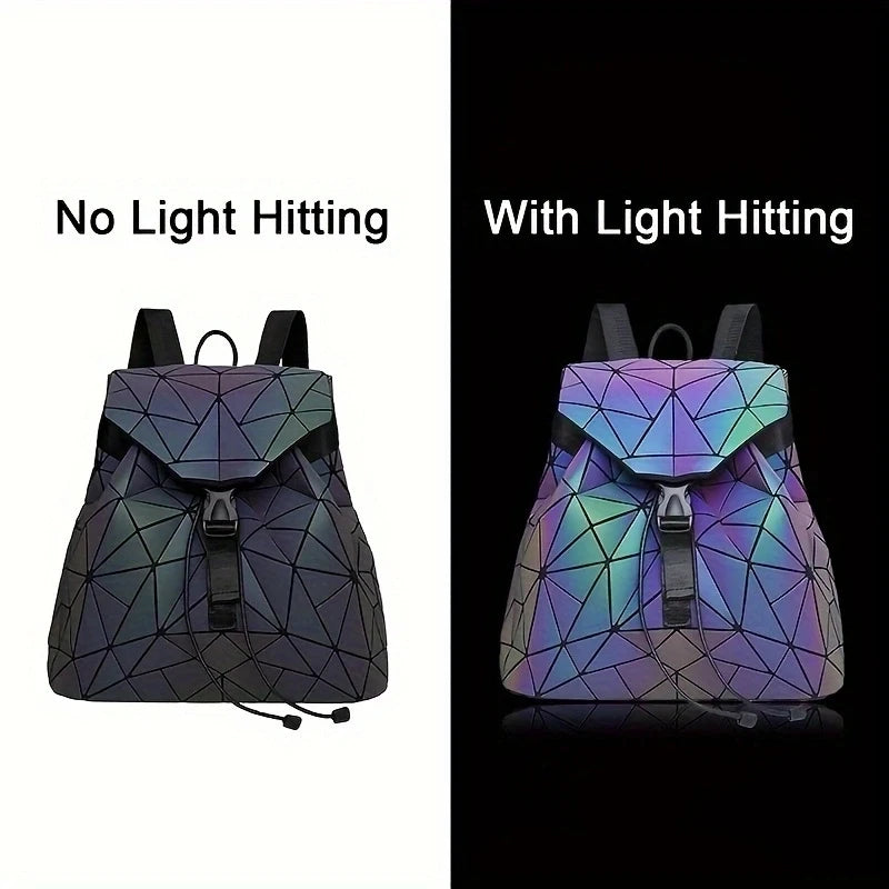 Stylish Luminous Drawstring Folding Backpack Set | Travel Bags