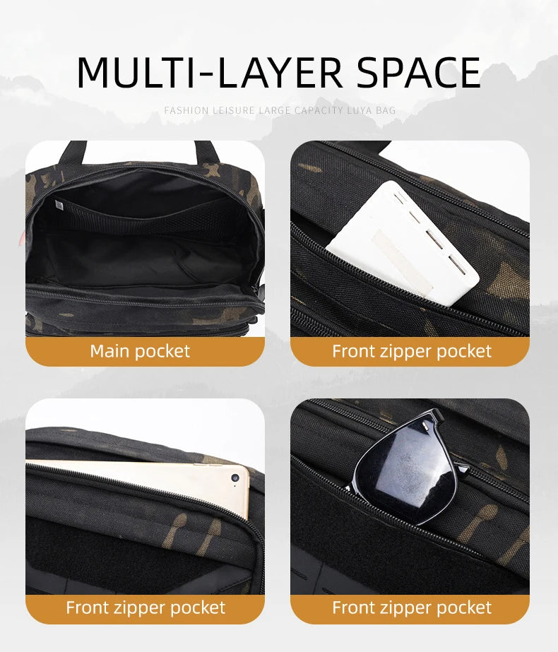 Bolso cruzado táctico para hombre | Perfecto para viajes y uso al aire libre