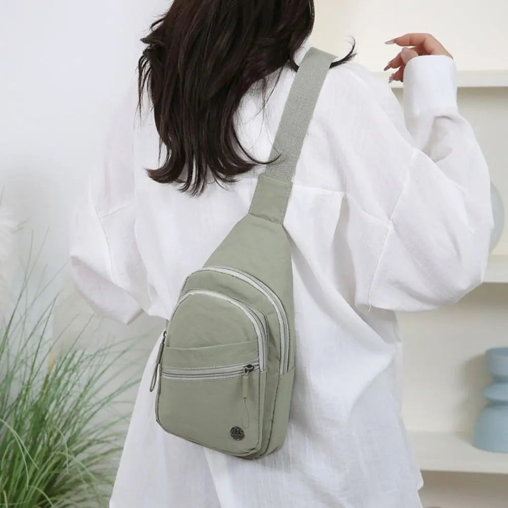 Spacious Waterproof Crossbody Bag | Lightweight Solid Color Messenger