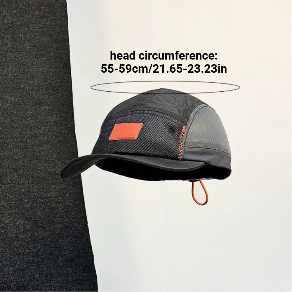 Vintage 5 Panel Men Women Baseball Cap Quick Dry Waterproof Mesh for Running Camping Outdoor Streetwear Fashion