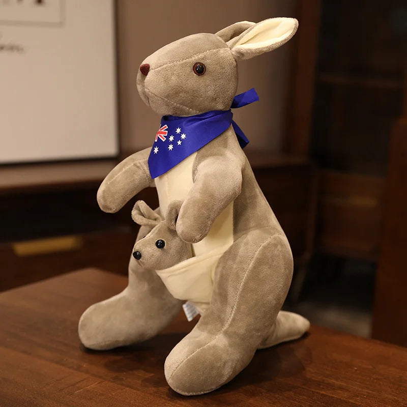 Lifelike Kangaroo Plush Toy | Mum & Baby Simulation Toy