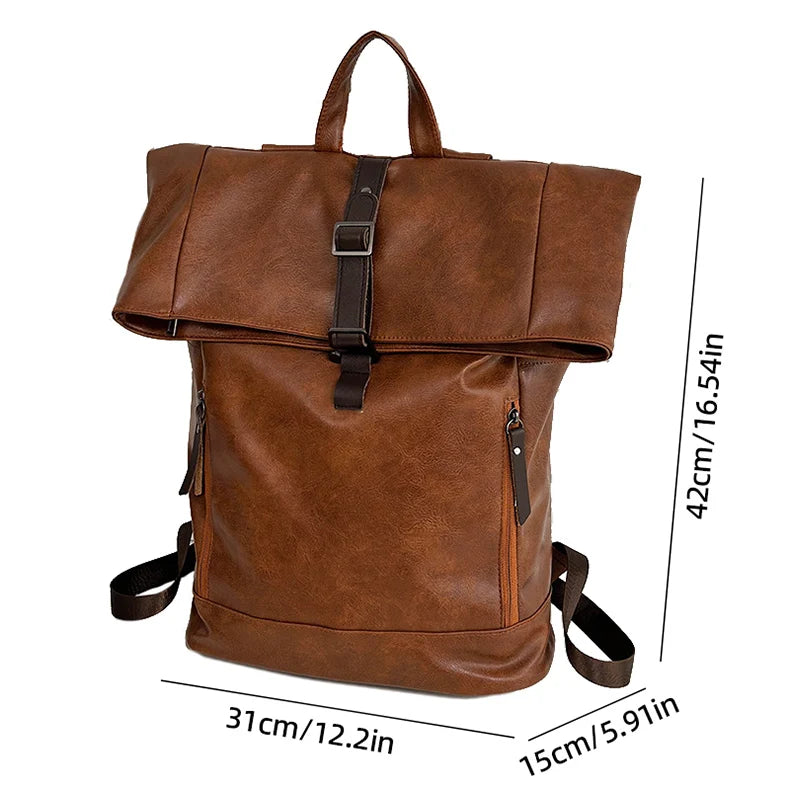 Versatile Rolled Top Business Backpack | Anti-Theft Travel Bag 2026