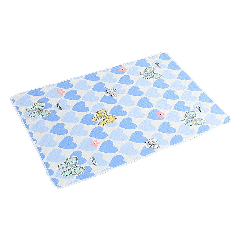 Waterproof Cartoon Dino Heart Changing Mat | Eco-Friendly Baby Care