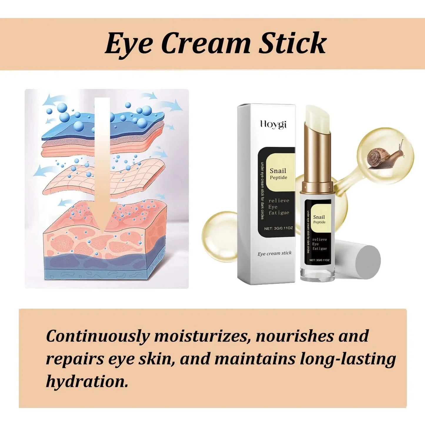 Snail Eye Cream Stick | Anti-Aging Moisturizer for Dark Circles