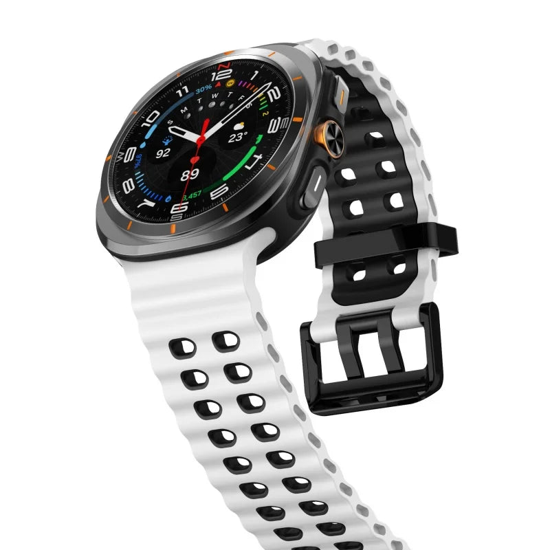 Silicone Sports Strap for Galaxy Watch | Breathable Marine Band