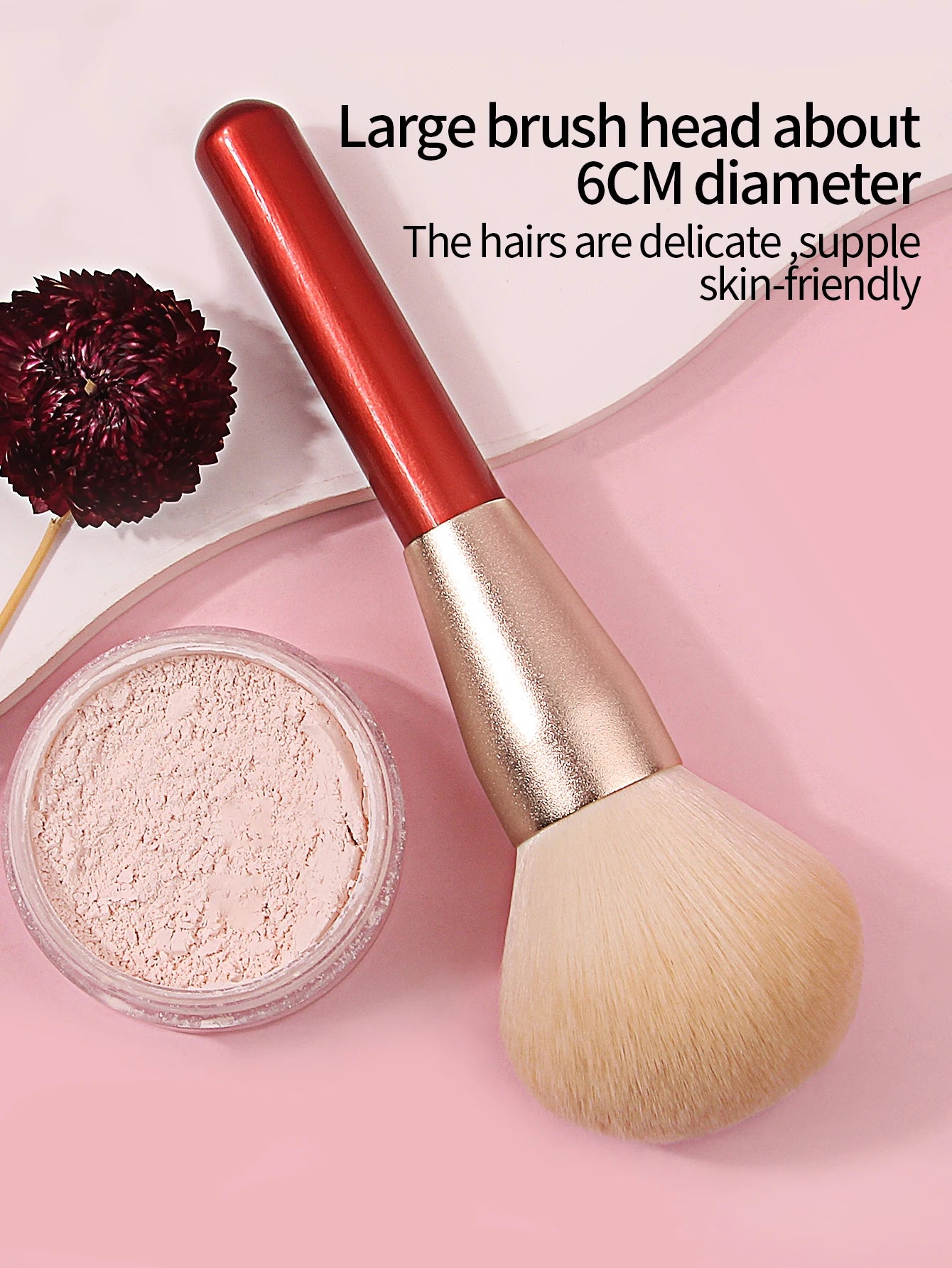 Super Large Powder Blusher Brush | Ultra-Soft Fluffy Makeup Setting Brush 2026