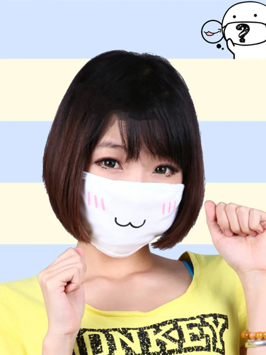 Funny Expression Anime Party Mouth Face Mask | Unisex Kawaii Mask