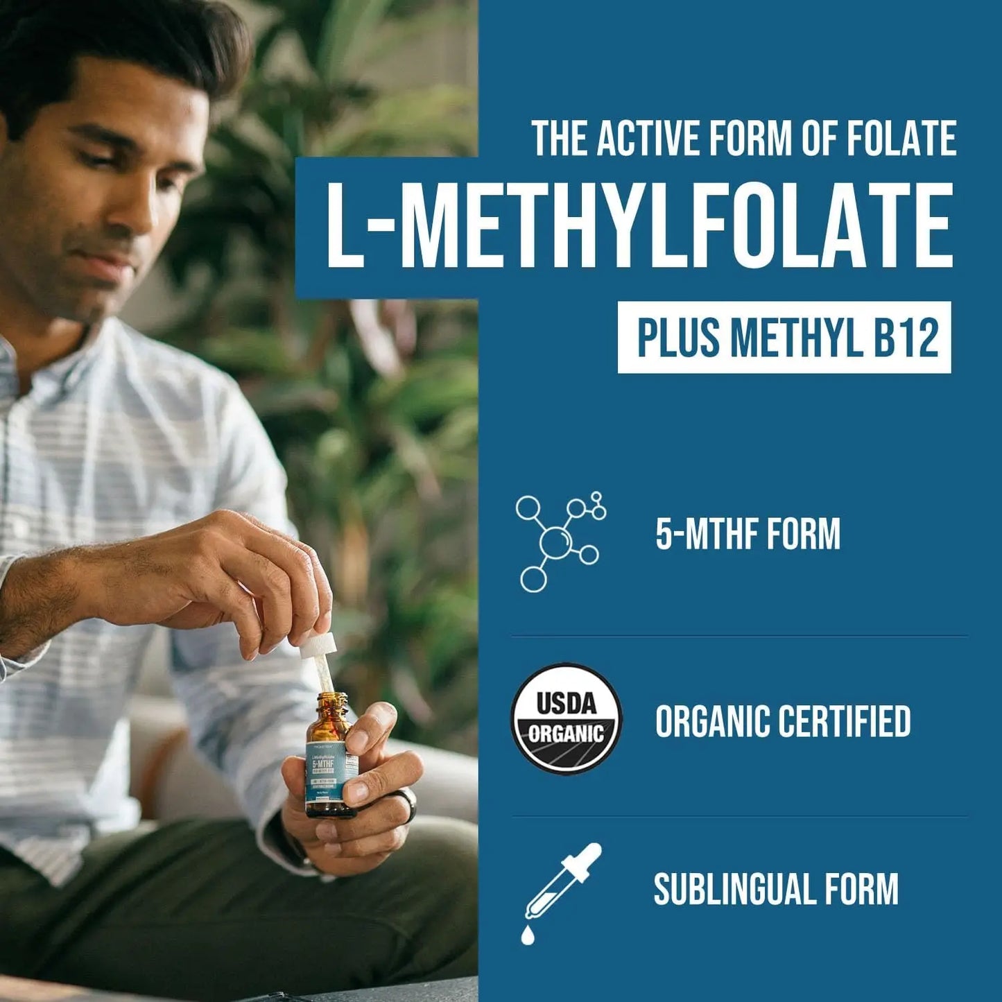 Methyl Folate & Methyl B12 Liquid | Sublingual Vitamin Complex