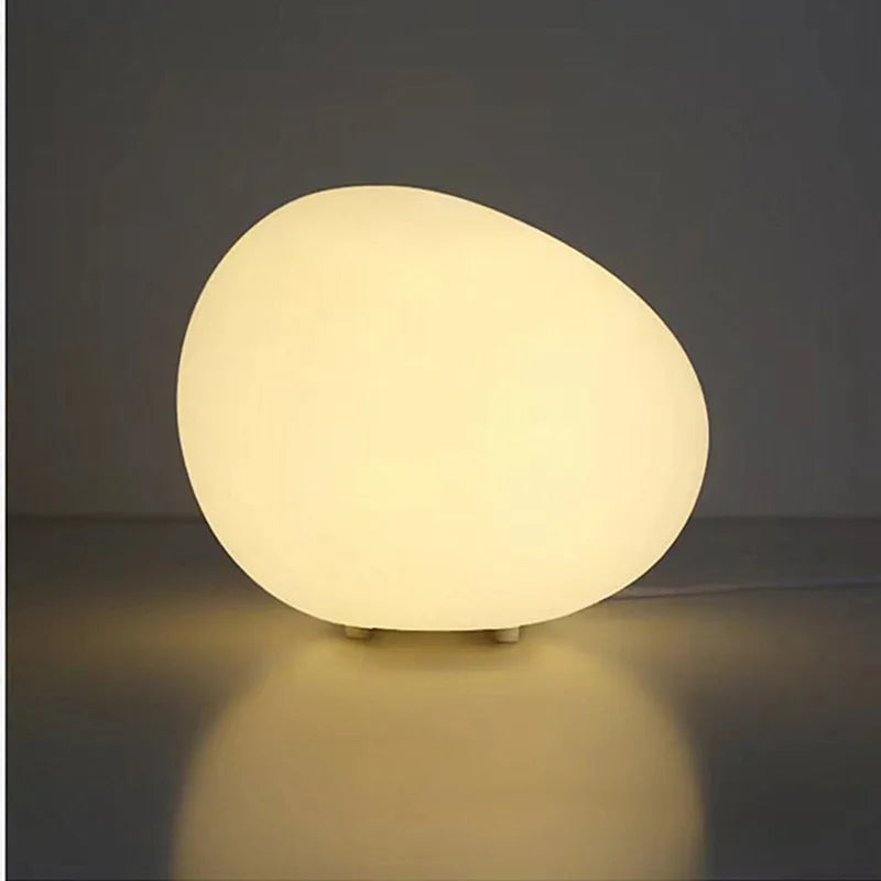 Modern Minimalist Cobblestone Night Light | Chic Decorative Table Lamp