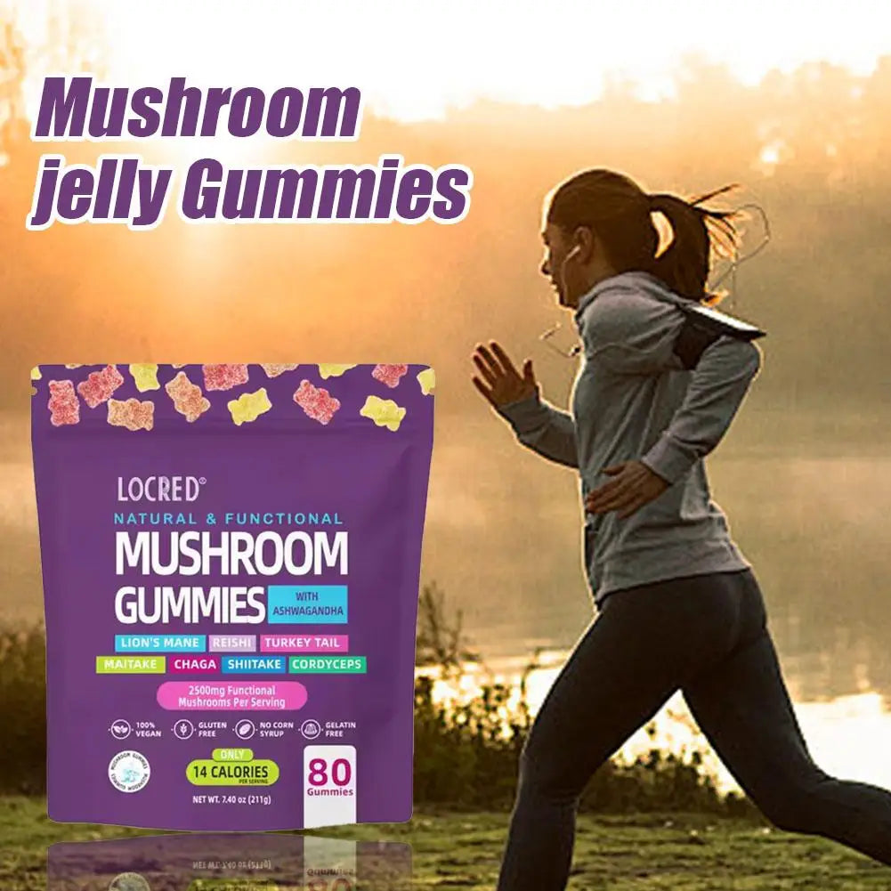 80pcs Mushroom Jelly Gummies for Immune & Gastro Health