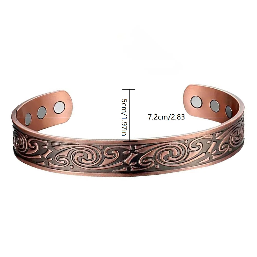 Unisex Vintage Healing Jewelry | Celtic Knot Magnetic Bracelet Set