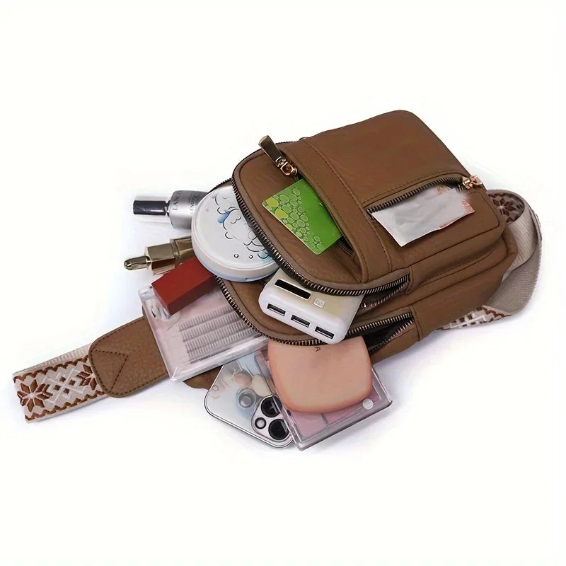 Multifunctional Retro Chic PU Leather Crossbody Bag | Versatile Design