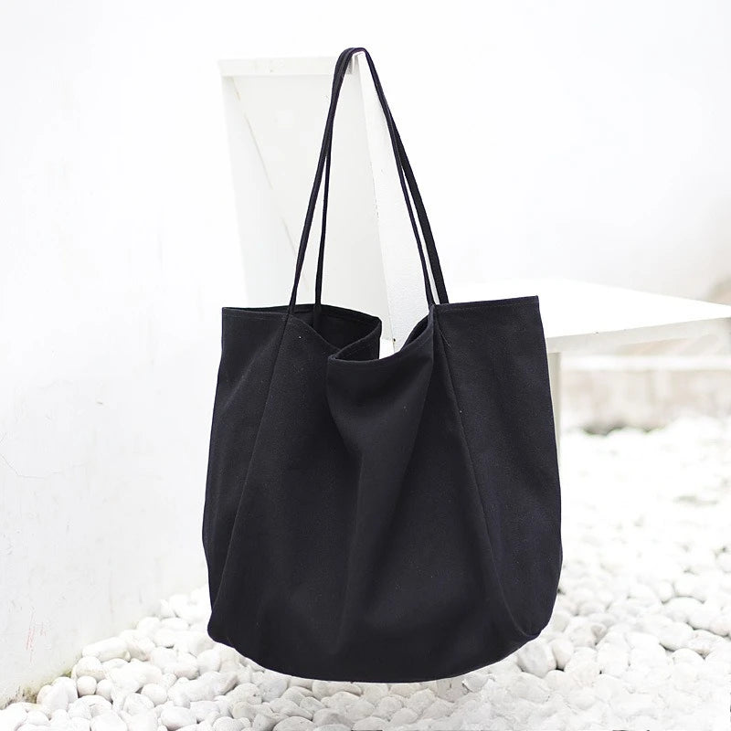 Large Capacity Canvas Tote Bag | Stylish Commuter Shopping Bag