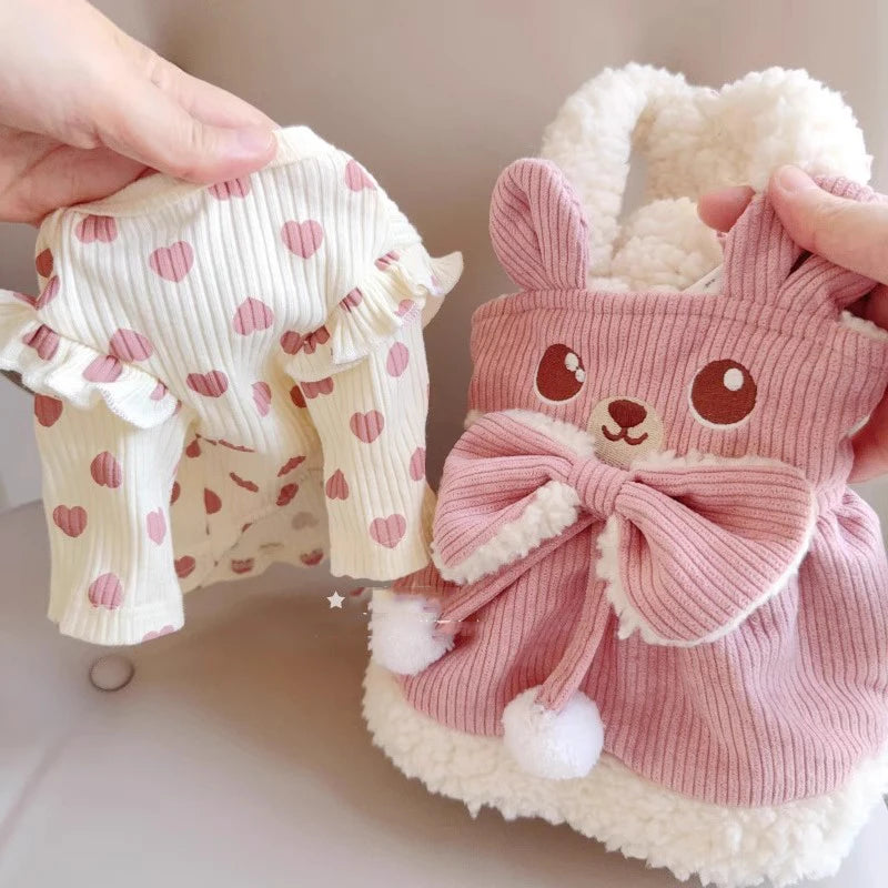 Stylish Corduroy Dog Dresses | Cozy Winter Costumes for Pets