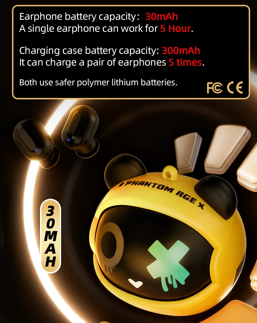 Wireless Bluetooth Headphones with ANC & Charging Case